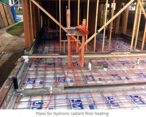 Hydronic floor heating system